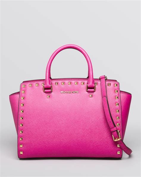 michael kors selma pink purse|Michael Kors selma studded.